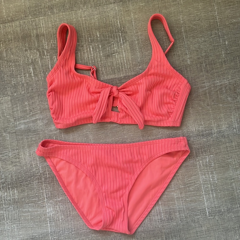 Xhilaration Coral Bralette top and bottom